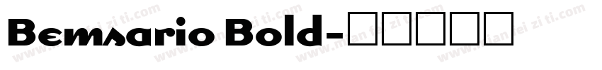 Bemsario Bold字体转换